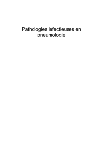 Pathologie infectieuses en pneumologie