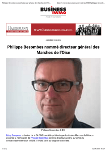 Philippe Besombes nommé directeur général des Marches