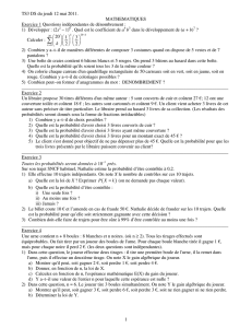 1) Développer : (2x2 – 1 - Lycée Hilaire de Chardonnet