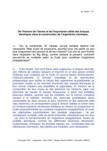 De l`histoire de l`atome et de l`importante utilité des briques