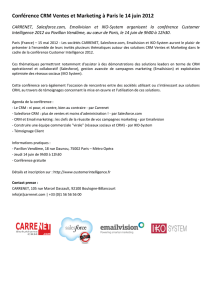 Conférence CRM Ventes et Marketing à Paris le 14 juin