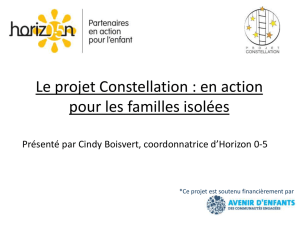 Le projet Constellation : en action pour les familles isolées