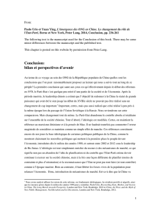 Conclusion: bilan et perspectives d`avenir