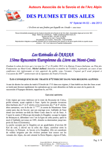bulletin 44.2 ete 2013 - Auteurs Associés de la Savoie et de l`Arc Alpin
