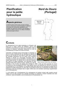 Planification pour la petite hydraulique Nord du Douro