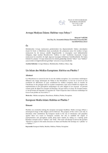 Avrupa Medyası İslamı: Habitus veya Fobya ? Un Islam des Médias