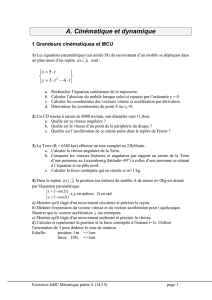 1) La charge exerce une force verticale P=50000N sur la pointe C