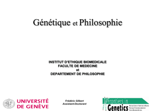 Génétique et Philosophie - Site SVT - Aix