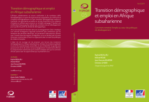 Transition démographique et emploi en Afrique subsaharienne