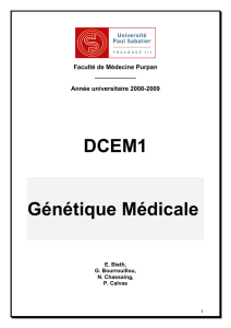 DCEM1 Génétique Médicale