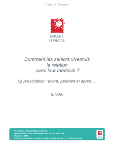Comment les seniors vivent-ils la relation avec leur médecin ?
