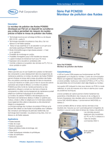 Pall PCM200 Fluid Cleanliness Monitor (French)