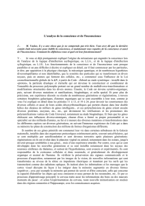 L`analyse de la conscience et de l`inconscience