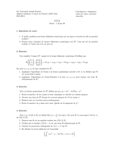 L2, Université Joseph Fourier Algèbre bilinéaire et séries de Fourier