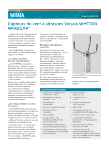 Capteurs de vent à ultrasons Vaisala WMT700 WINDCAP®