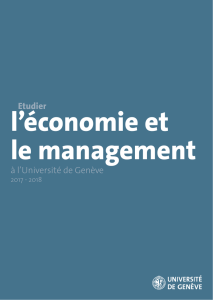 Étudier l`économie et le management à l`Université de Genève