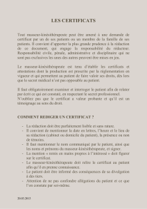 les certificats