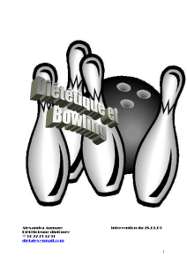 Bowling et Diétetique - Ecole de Bowling de Mérignac