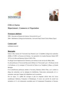 COLLA Enrico Département : Commerce et Négociation