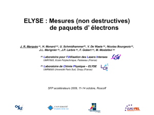 ELYSE : Mesures (non destructives) de paquets d` électrons