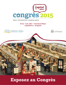 Invitation aux exposants - Congrès des sciences humaines 2015