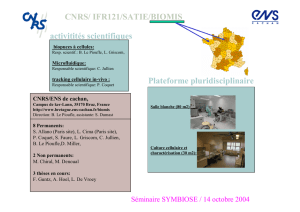 activitités scientifiques CNRS/ IFR121/SATIE/BIOMIS