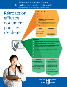 Rétroaction efficace : document pour les résidents