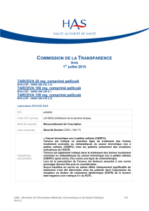 Avis de la Commission de la Transparence du 01-07-2015