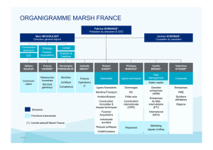 Marsh France - organigramme direction générale