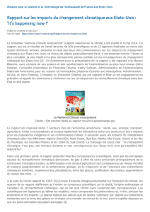 Rapport sur les impacts du changement climatique aux Etats