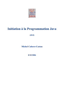 Initiation à la Programmation Java