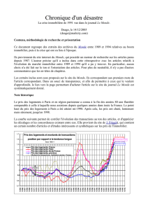 Chronique d`un désastre