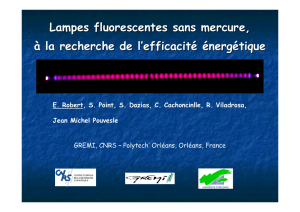 Lampes fluorescentes sans mercure, à la recherche de l`efficacité