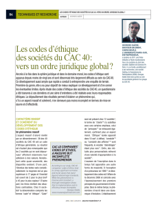 Les codes d`éthique des sociétés du CAC 40 - Université Paris-Sud