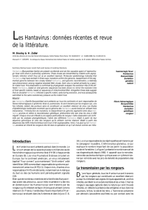 Les Hantavirus : données récentes et revue de la littérature.