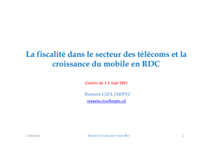 La fiscalité dans le secteur des télécoms et la croissance