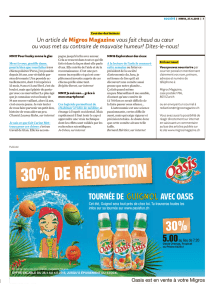 Migros Magazine No 18 du 27/04/15 Page 7, Région Edition nationale