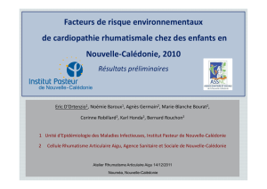 Facteurs de risque environnementaux de cardiopathie - ASS-NC