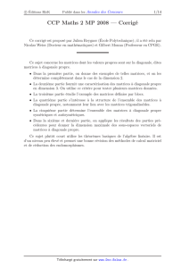 CCP Maths 2 MP 2008 — Corrigé