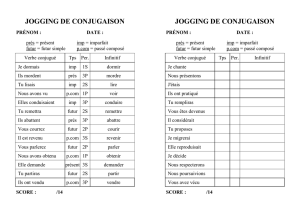 jogging de conjugaison - Ecole primaire de Mollkirch