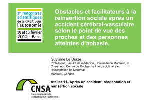 Obstacles et facilitateurs à la réinsertion sociale après un accident