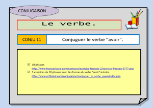 conjuguer le verbe avoir