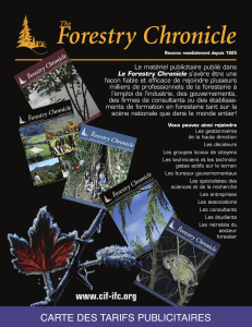 Advertising Brochure #C1393.qxd - Canadian Institute of Forestry