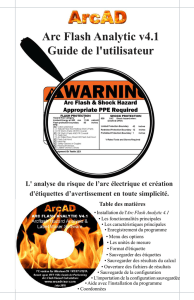 Arc Flash Analytic v4.1 Guide de l`utilisateur