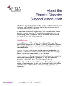 About the Platelet Disorder Support Association