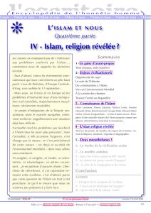 Islam, religion révélée? - Reseau