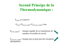 Second principe de la thermodynamique