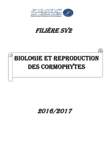 Biologie et reproduction des cormophytes