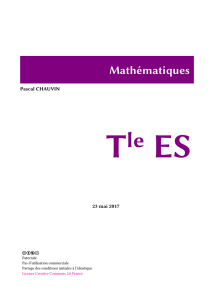 Mathématiques Terminale ES - Page personnelle de Pascal Chauvin