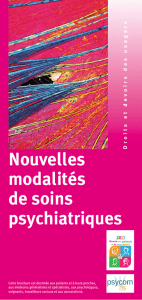 Plaquette "Nouvelles modalités de soins psychiatriques"